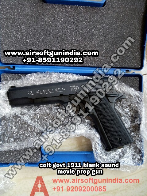 Colt Government 1911 A1 Black Cal 9mm Blank Gun By Airsoft Gun India