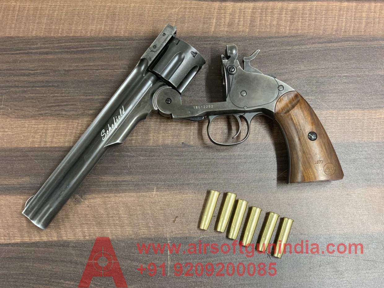 Schofield 6” Pellet Revolver Black By Airsoft Gun India