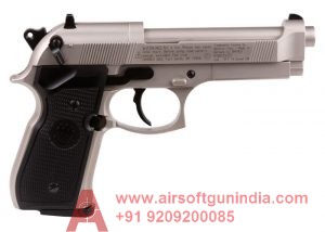 Beretta 92FS, Nickel, Black Grips Co2 pellet gun by Airsoft gun india