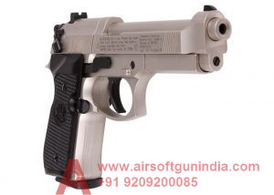 Beretta 92FS, Nickel, Black Grips Co2 pellet gun by Airsoft gun india