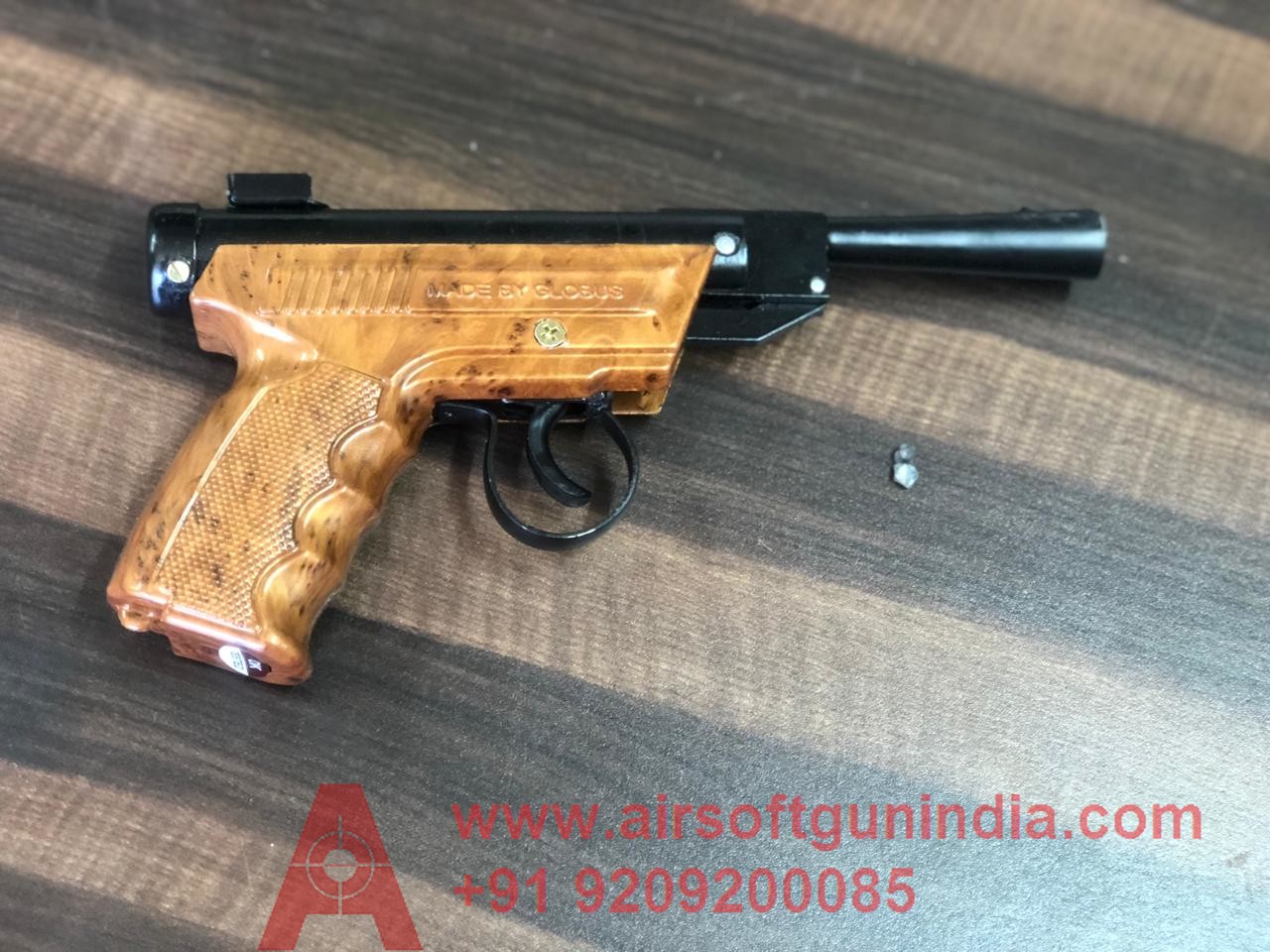 Power Sports Air Pistol By Airsoft Gun India Wooden Texture