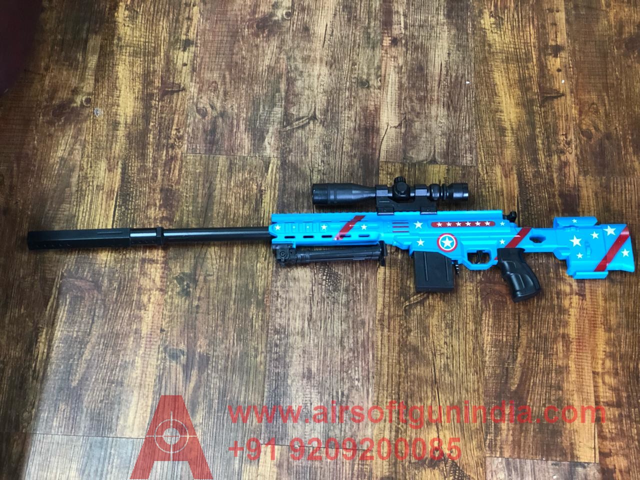 CAPTAIN AMERICA  EDITION AIRSOFT SNIPER RIFLE BY AIRSOFT GUN INDIA