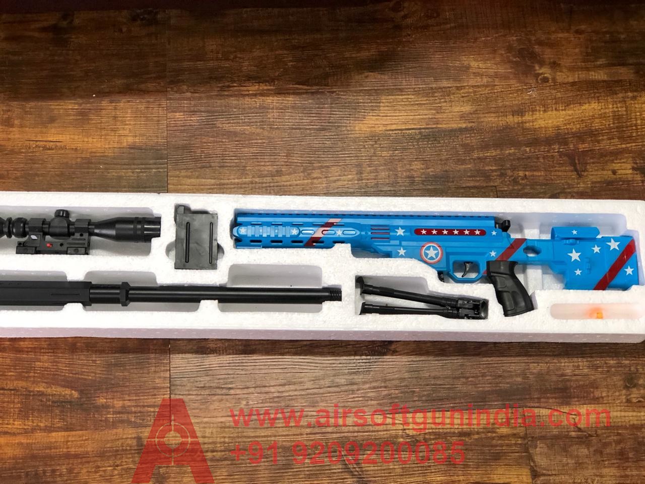 CAPTAIN AMERICA  EDITION AIRSOFT SNIPER RIFLE BY AIRSOFT GUN INDIA