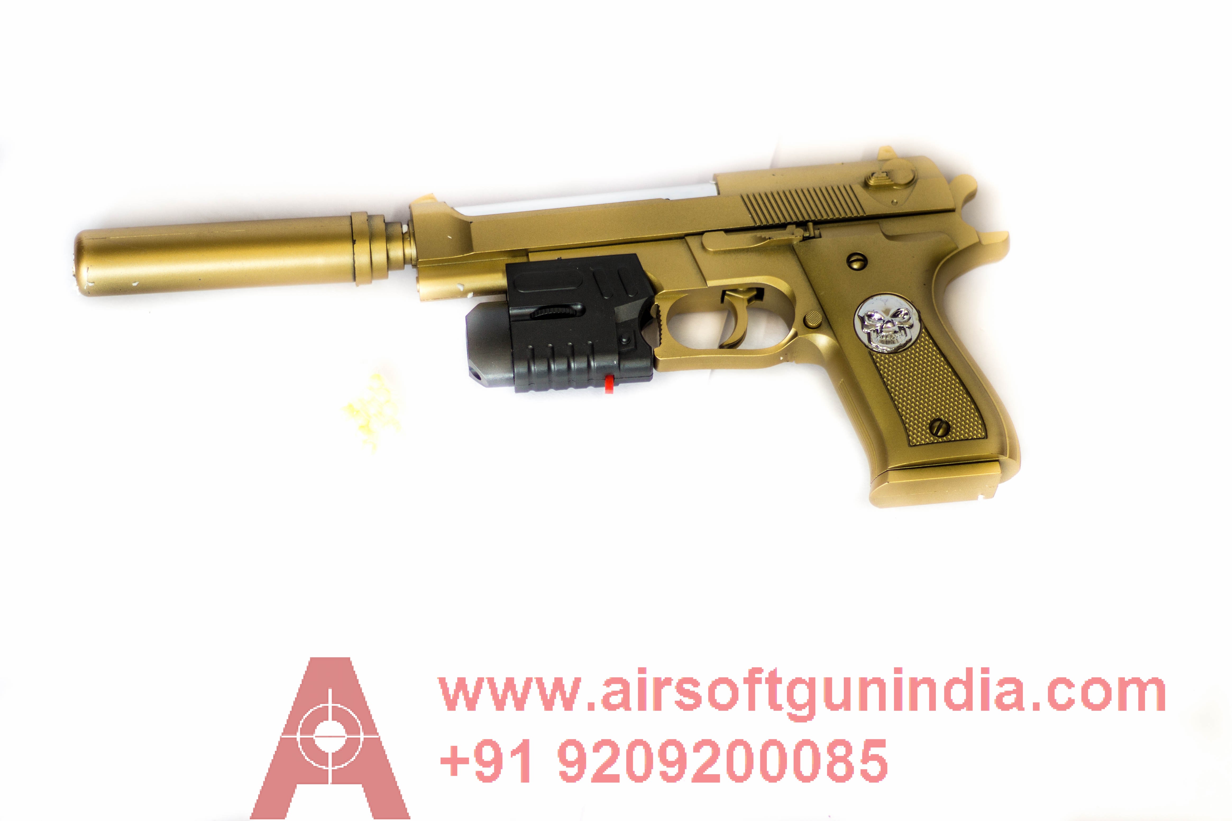 BARETTA M9 GOLDEN 007D SPRING PISTOL BY AIRSOFT GUN INDIA