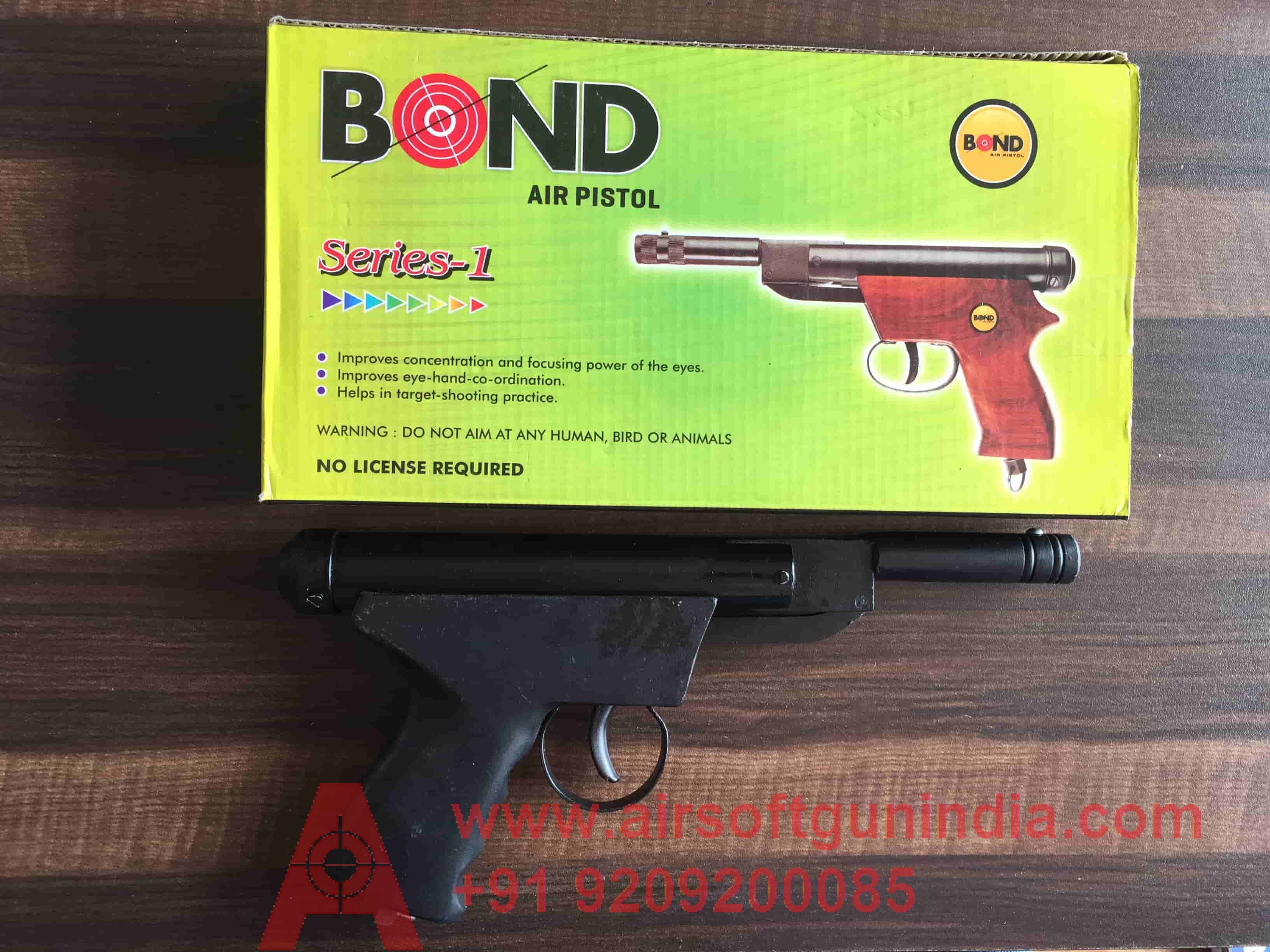 Bond Series-1 Air Pistol For Target Practice Metal Body Black Color