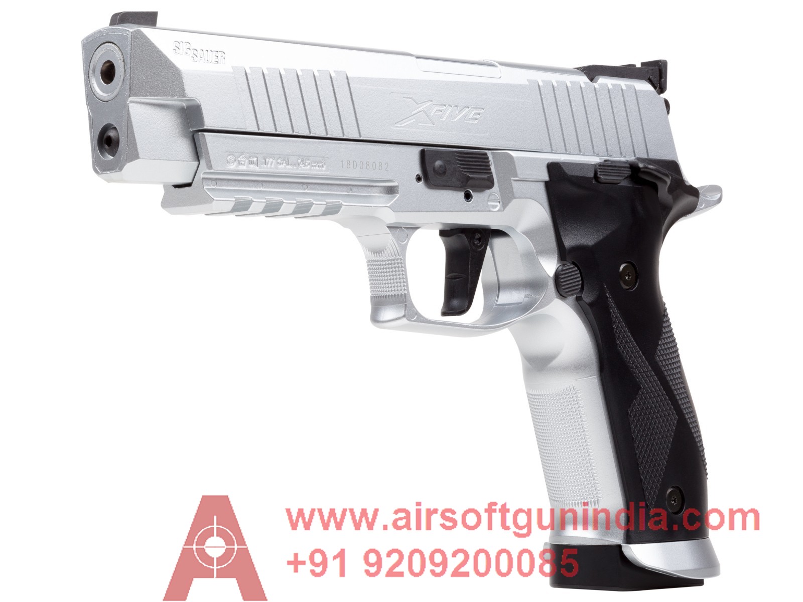 Sig Sauer X-Five ASP CO2 Pellet Pistol, Silver By Airsoft Gun India