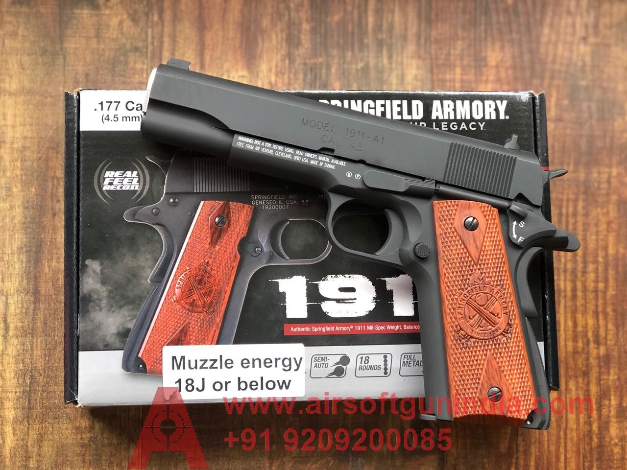 Springfield Armory 1911 Mil-Spec. CO2 .177 BB Gun In India