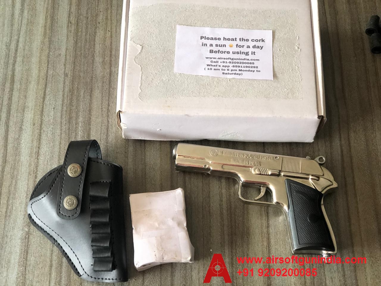 Silver  Cork Toy Gun By Airsoft Gun India