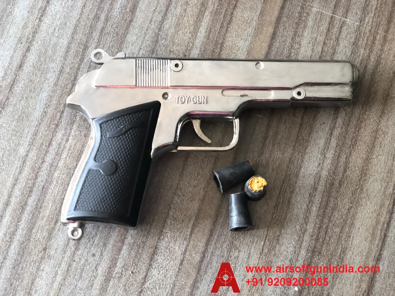 Silver  Cork Toy Gun By Airsoft Gun India