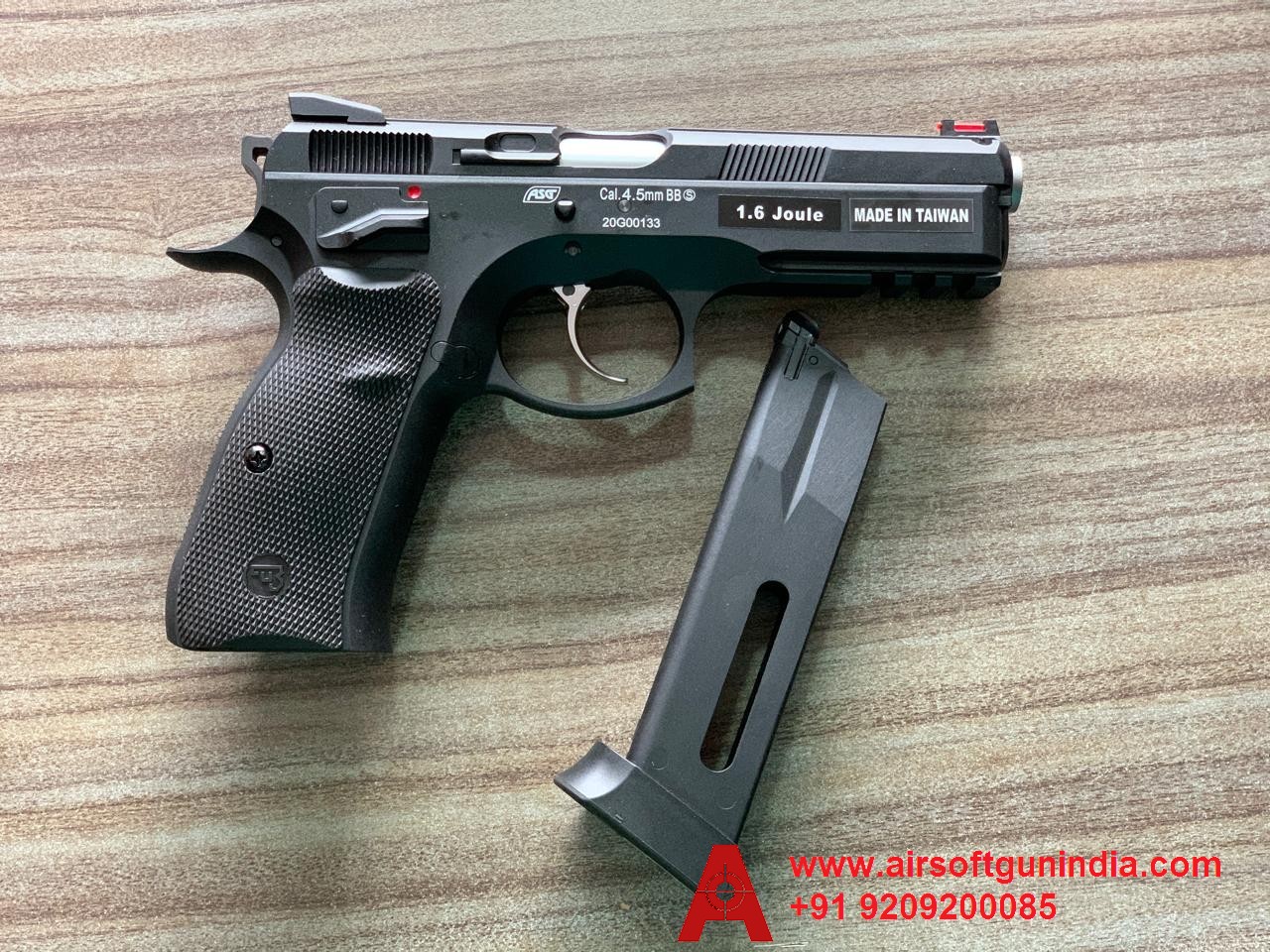 ASG CZ 75 SP01 SHADOW CO2 BLOWBACK STEEL BB PISTOL by Airsoft Gun India