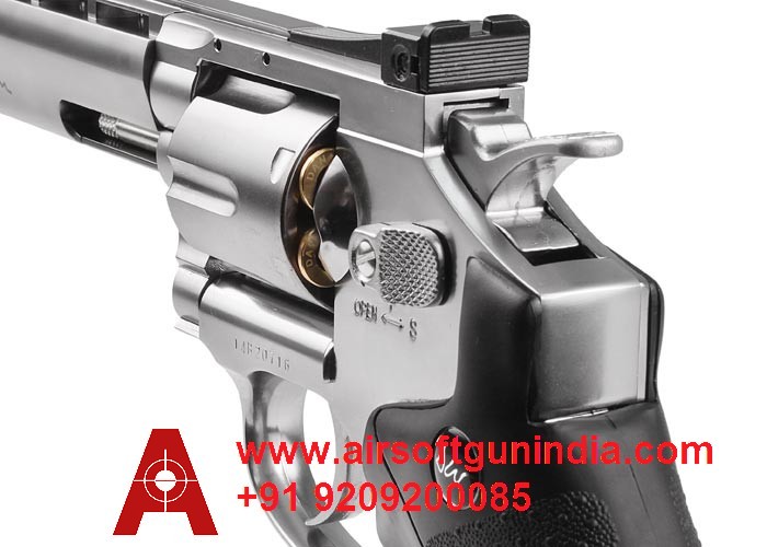 Dan Wesson 6 Inch CO2 Pellet Revolver Silver By Airsoft Gun India