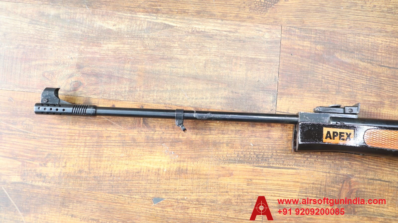 APEX .177 INDIAN AIR RIFLE BY AIRSOFT GUN INDIA BLACK WITH WOODEN TEXTURE