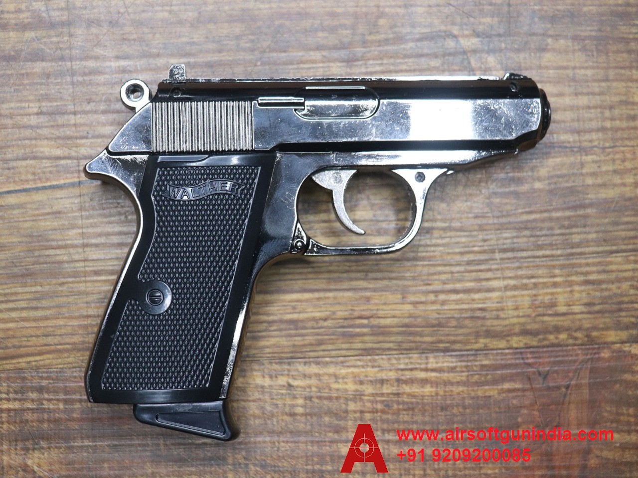 WALTHER PPK SILVER REPLICA LIGHTER BY AIRSOFT GUN INDIA