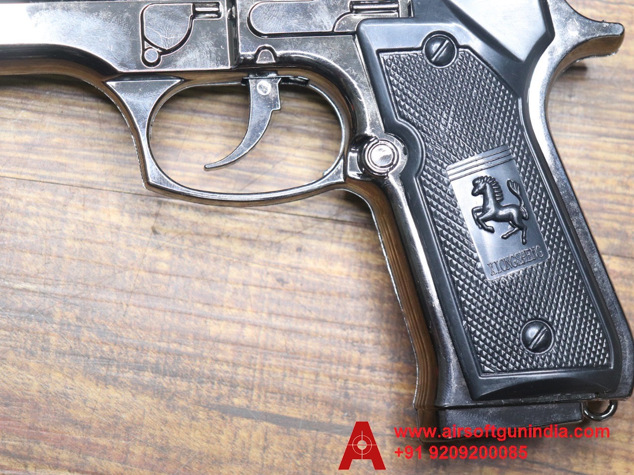 BERETTA 9MM SILVER REPLICA LIGHTER GUN BY AIRSOFT GUN INDIA