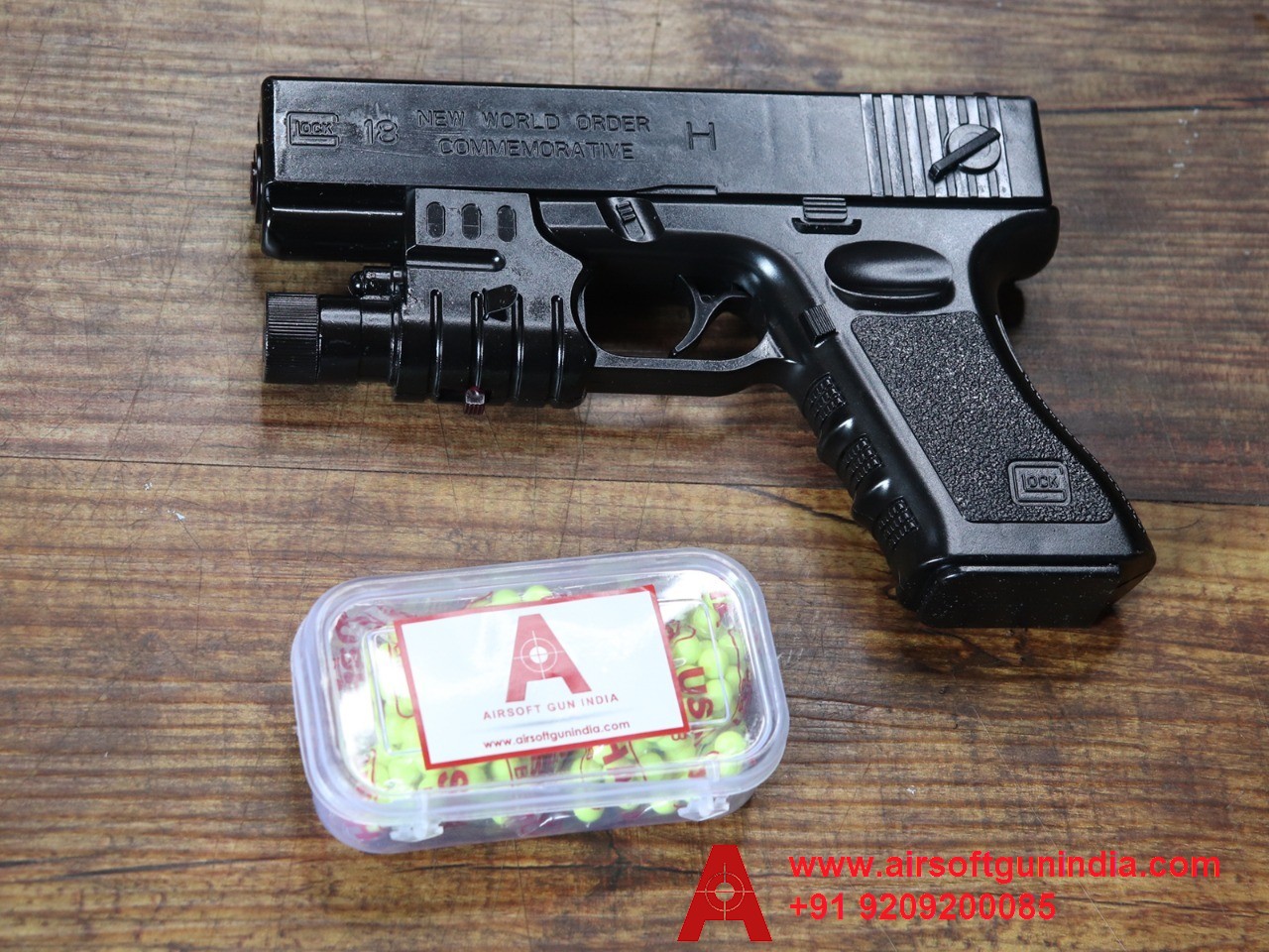 GLOCK 18 SPRING PLASTIC TOY BY AIRSOFT GUN INDIA