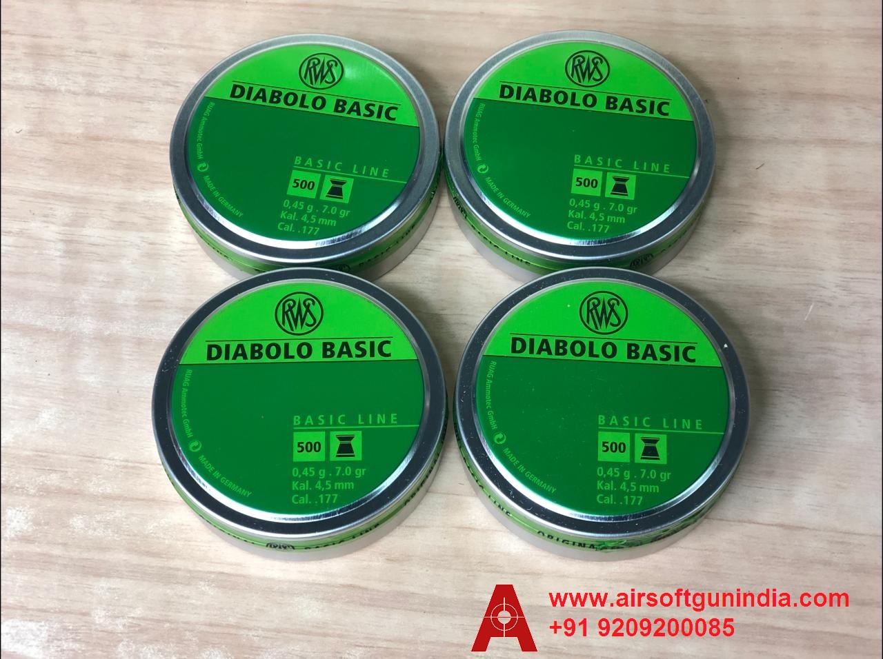.177 RWS Diabolo Basic, Imported Pellet Pack Of 4 BY Airsoft Gun India