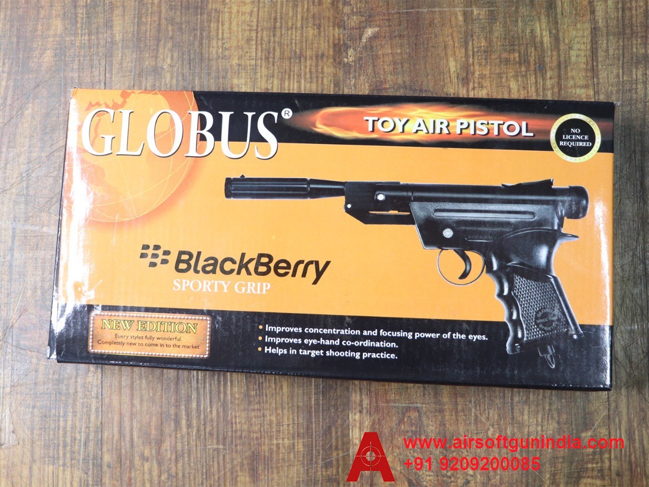 GLOBUS Blackberry Black .177 Indian Air Pistol By Airsoft Gun India