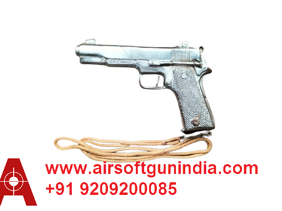 CORK GUN BERETTA STYLE Silver BY AIRSOFT GUN INDIA ( SOUND GUN ) FOR CROP PROTECTION