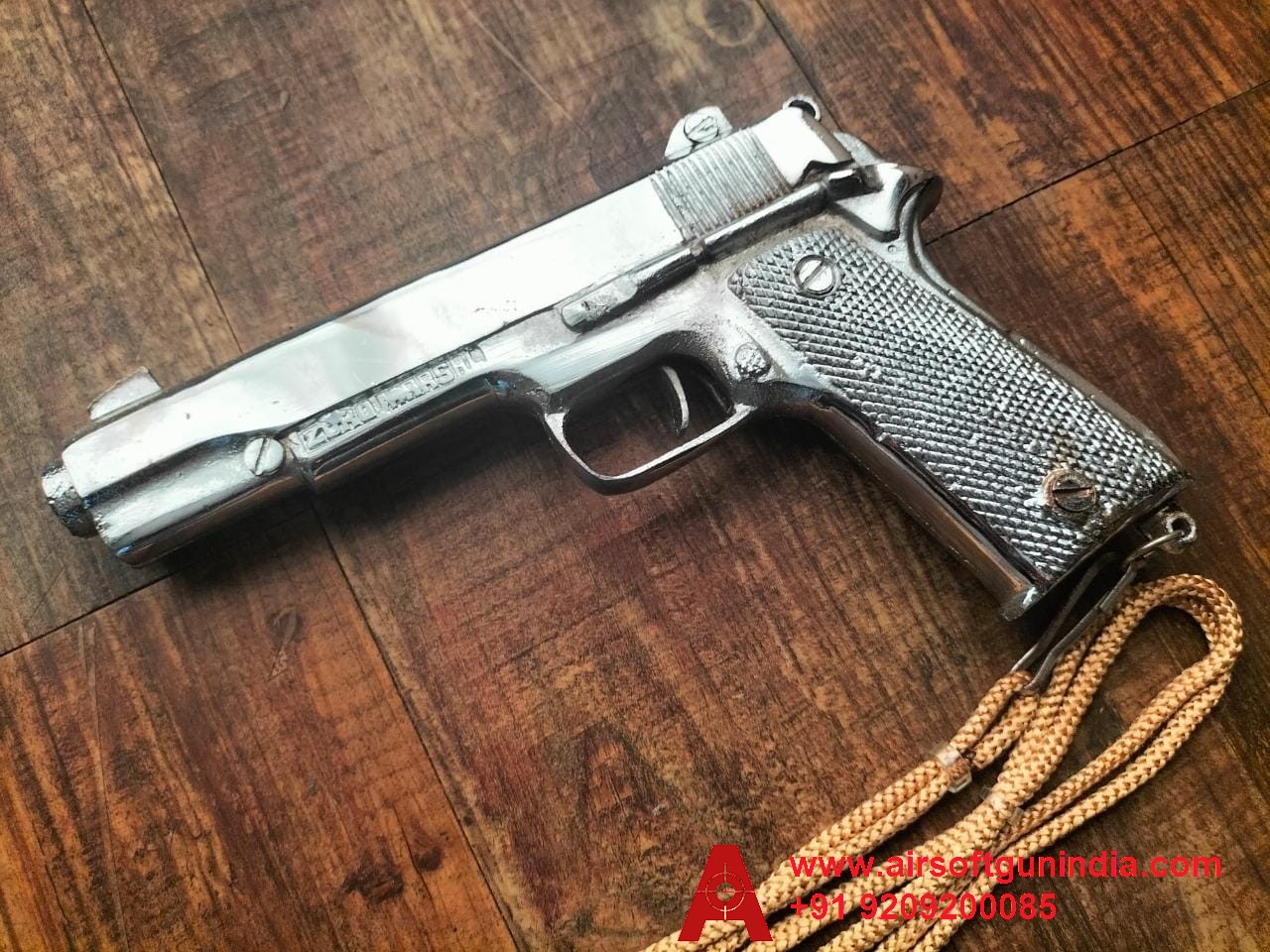 CORK GUN BERETTA STYLE Silver BY AIRSOFT GUN INDIA ( SOUND GUN ) FOR CROP PROTECTION