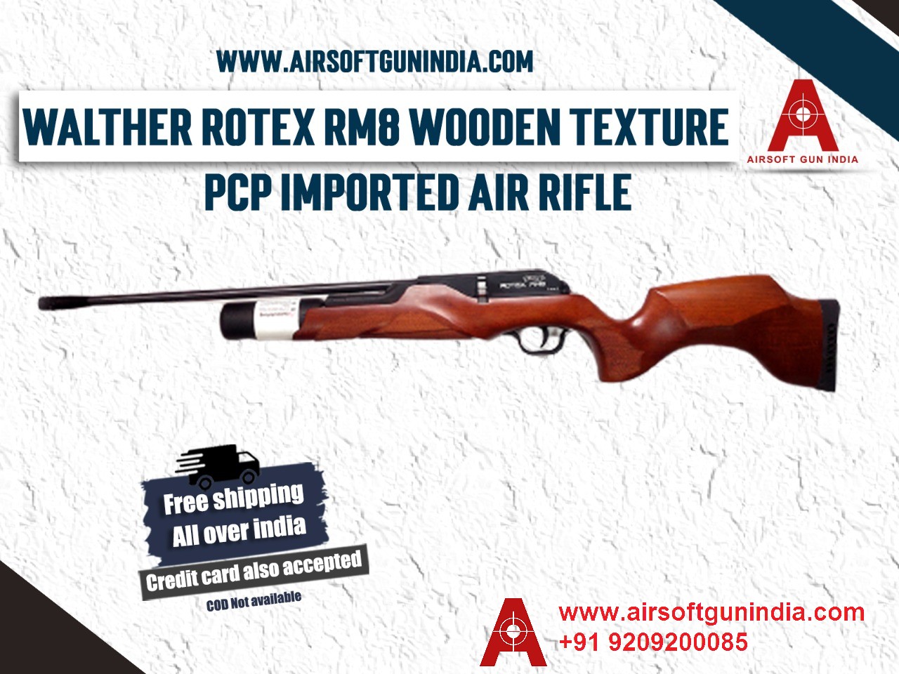 Walther Rotex RM8 Wooden PCP 4.5 Mm (.177) Pellet By Airsoft Gun India