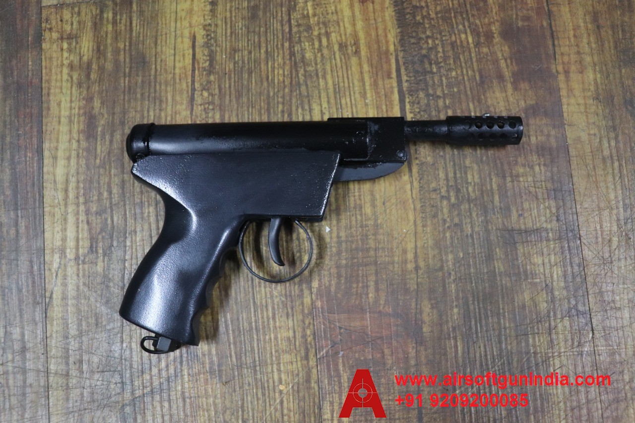 Mini Black Full Metal Single-Shot .177 Caliber / 4.5 Mm Indian Air Pistol By Airsoft Gun India.
