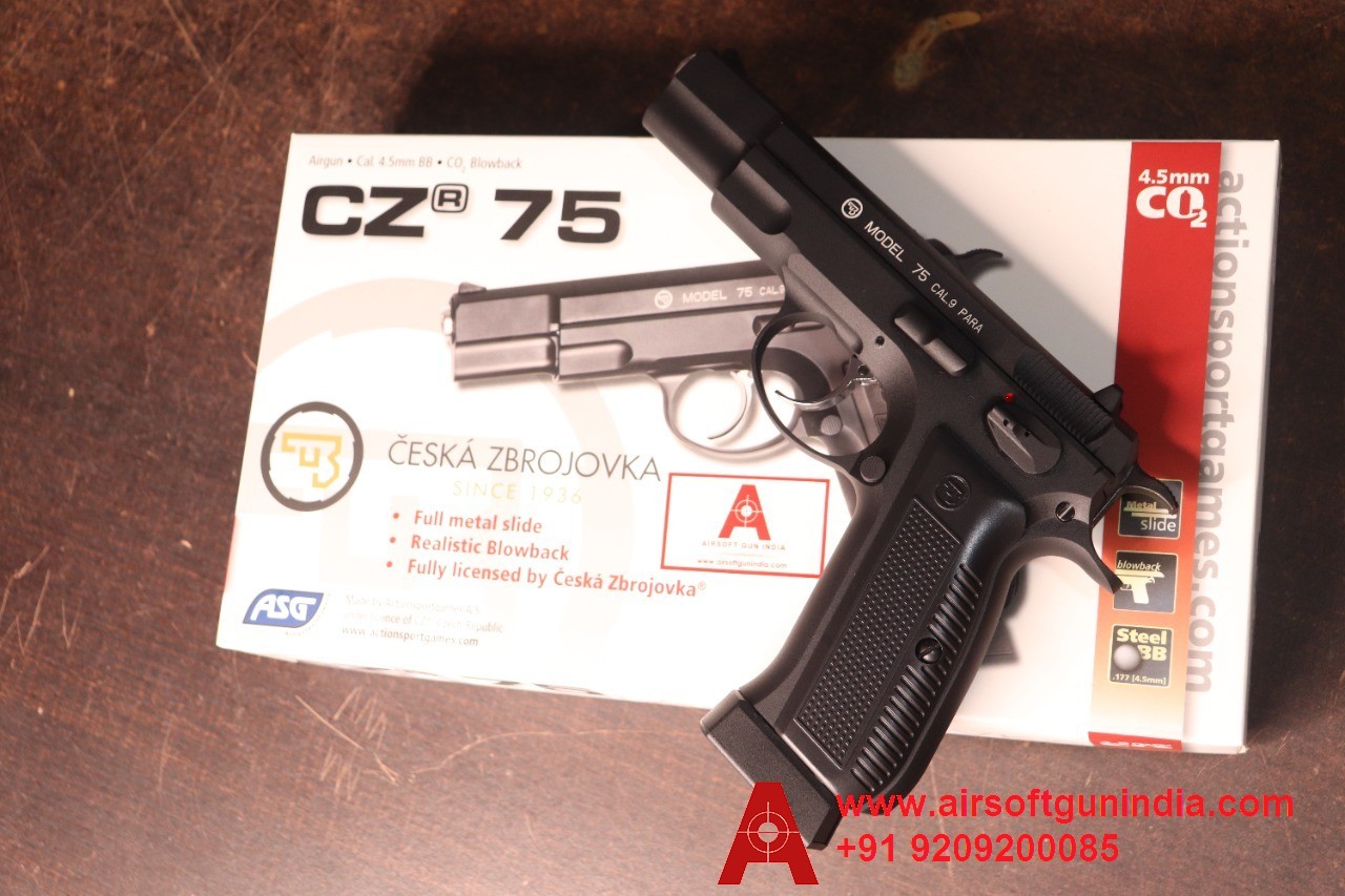 ASG CZ 75 CO2 BB .177Cal, 4.5mm Air Pistol By Airsoft Gun India.