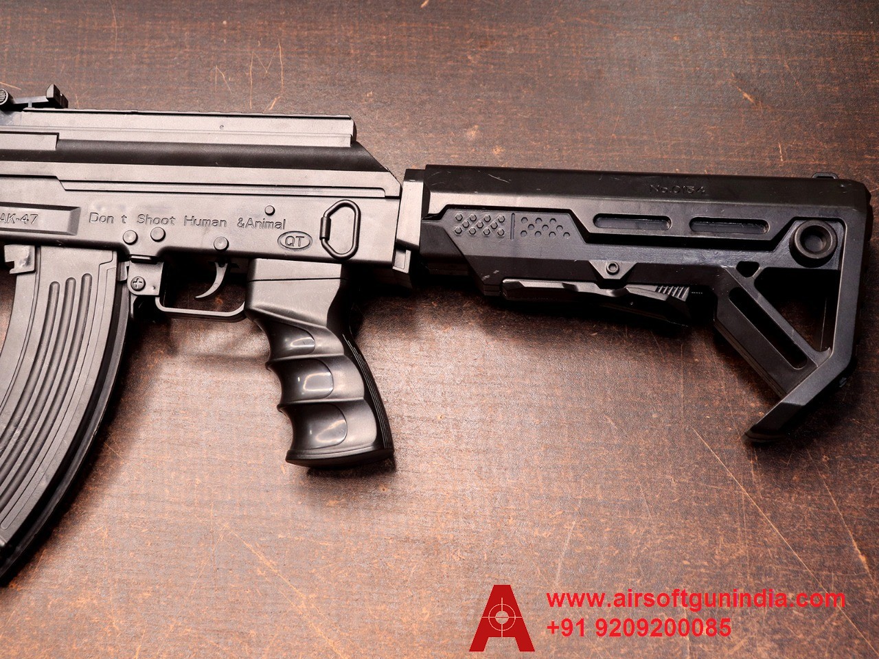 AK-203 Assault Airsoft Rifle With A Fake Knife by Airsoft Gun India.
