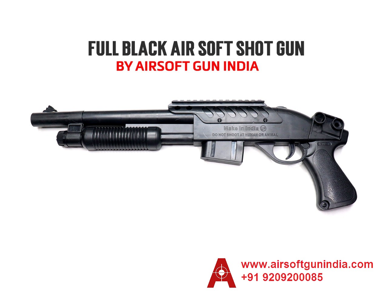 Full Black Air Soft Shot Gun By Air Soft Gun India
