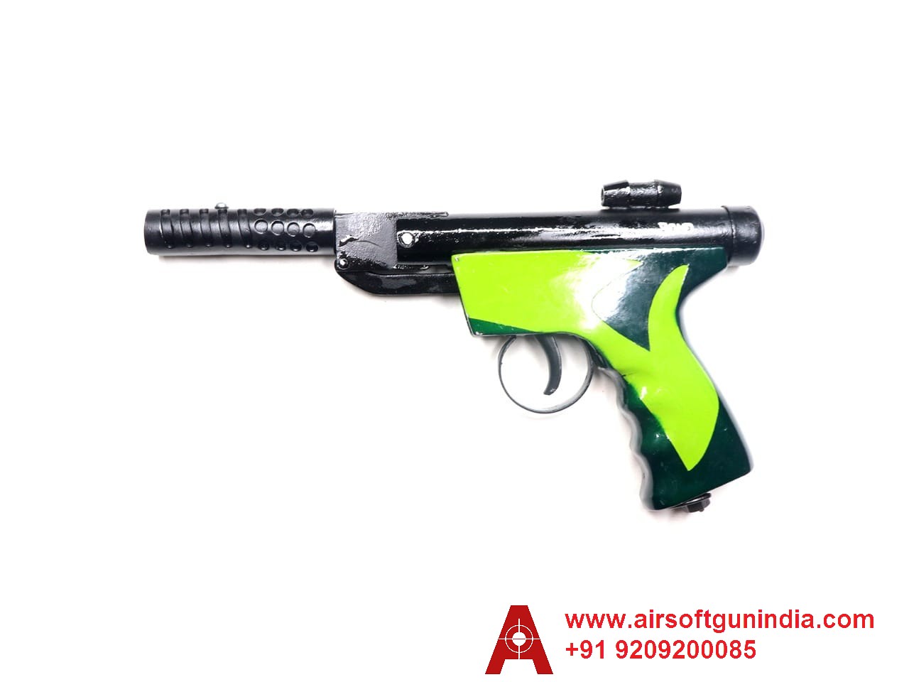 Bond Target Green Color Grip Single-Shot .177 Caliber / 4.5 Mm Indian Air Pistol By Airsoft Gun India