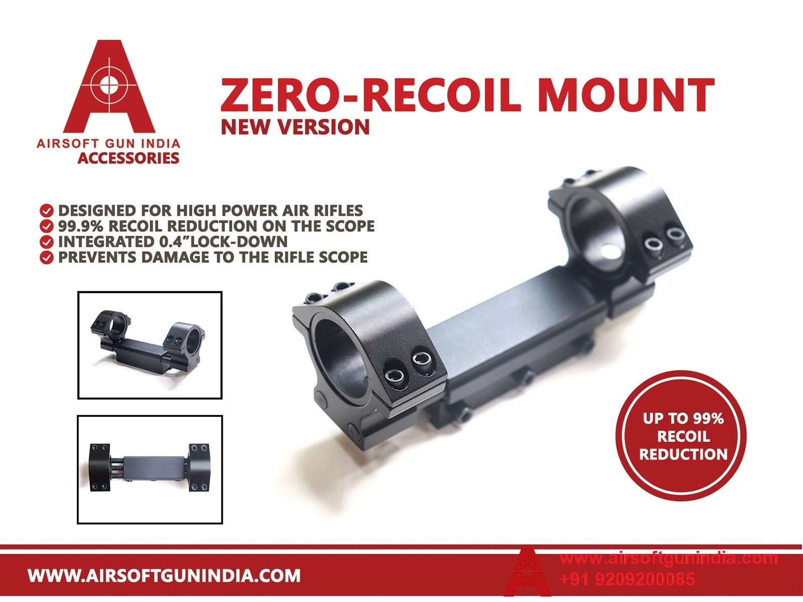 ZR Mount / Zero Recoil Mount By Airsoft Gun India