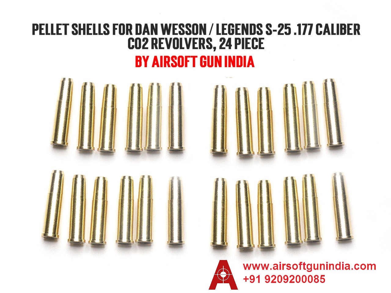 Pellet Shells For Dan Wesson .177 Caliber Co2 Revolvers, 24 Piece By Airsoft Gun India