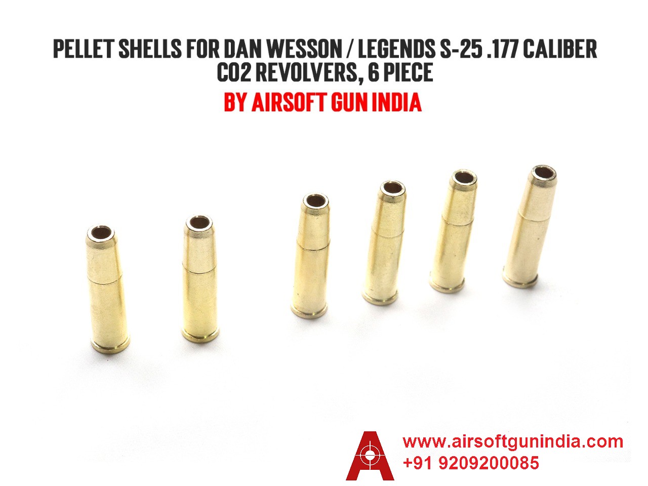 Pellet Shells For Dan Wesson / Legends S-25 .177 Caliber Co2 Revolvers, 6 Piece By Airsoft Gun India