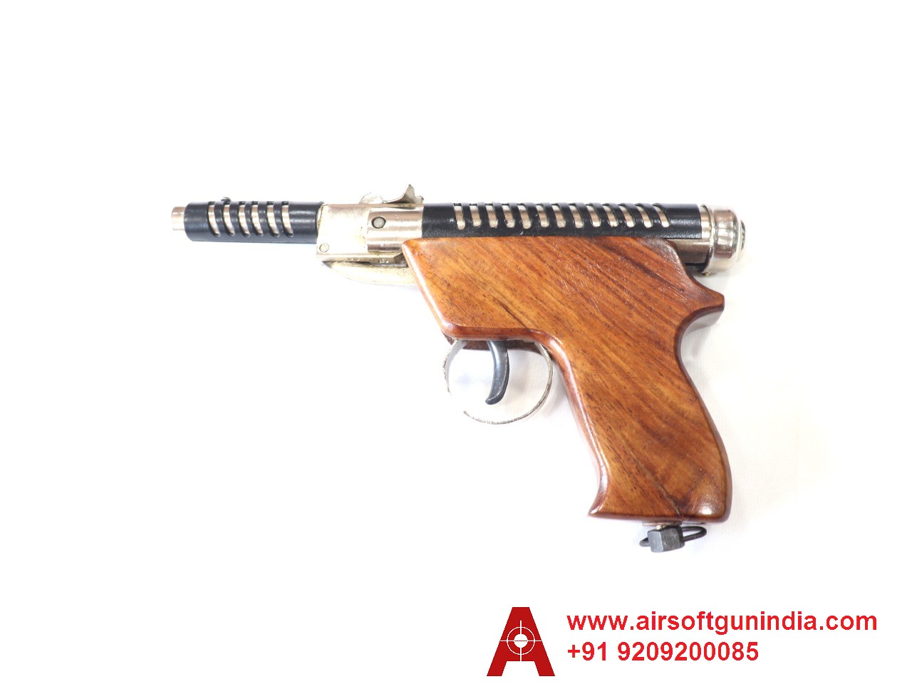 Batman 007 Wooden Single-shot .177 Caliber / 4.5 Mm Indian Air Pistol By Airsoft Gun India