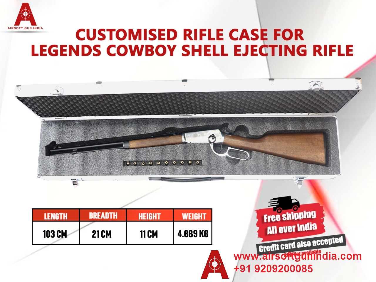 Customized Rifle Case For Legends Cowboy Shell Ejecting Rifle By Airsoft Gun India