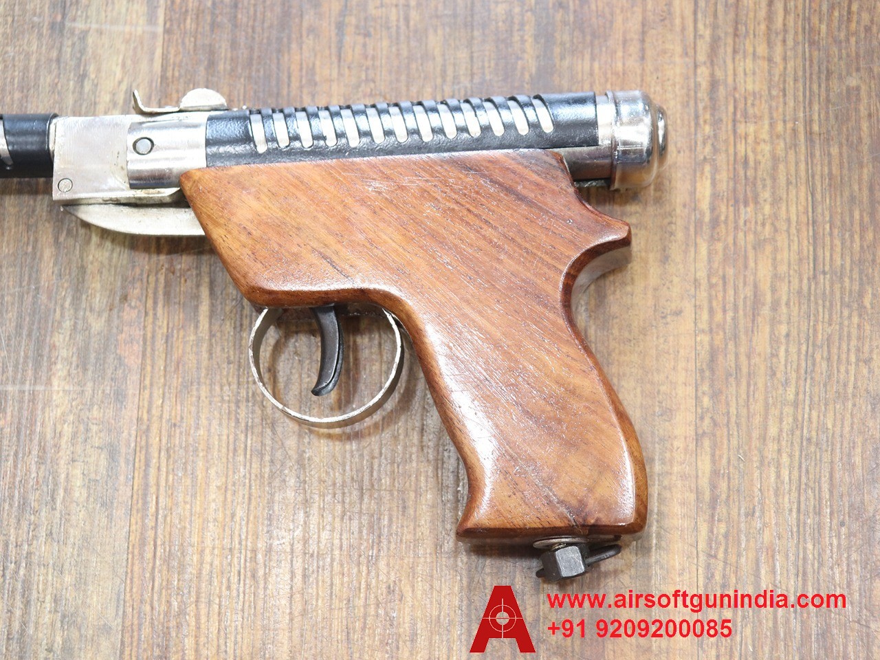 Batman 007 Wooden Single-shot .177 Caliber / 4.5 Mm Indian Air Pistol By Airsoft Gun India