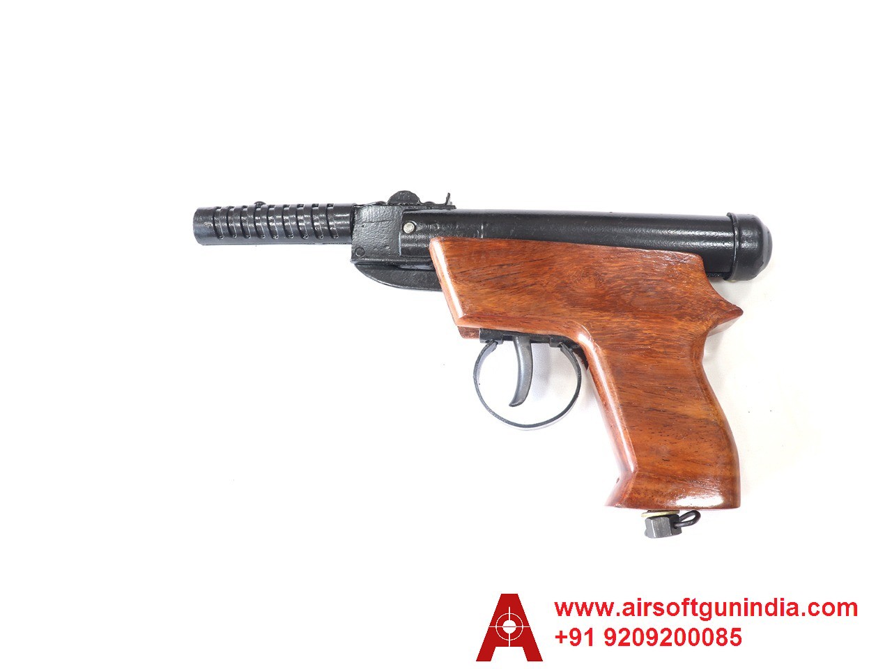 Prince Wooden Grip Single-Shot .177 Caliber / 4.5 Mm Indian Air Pistol By Airsoft Gun India.