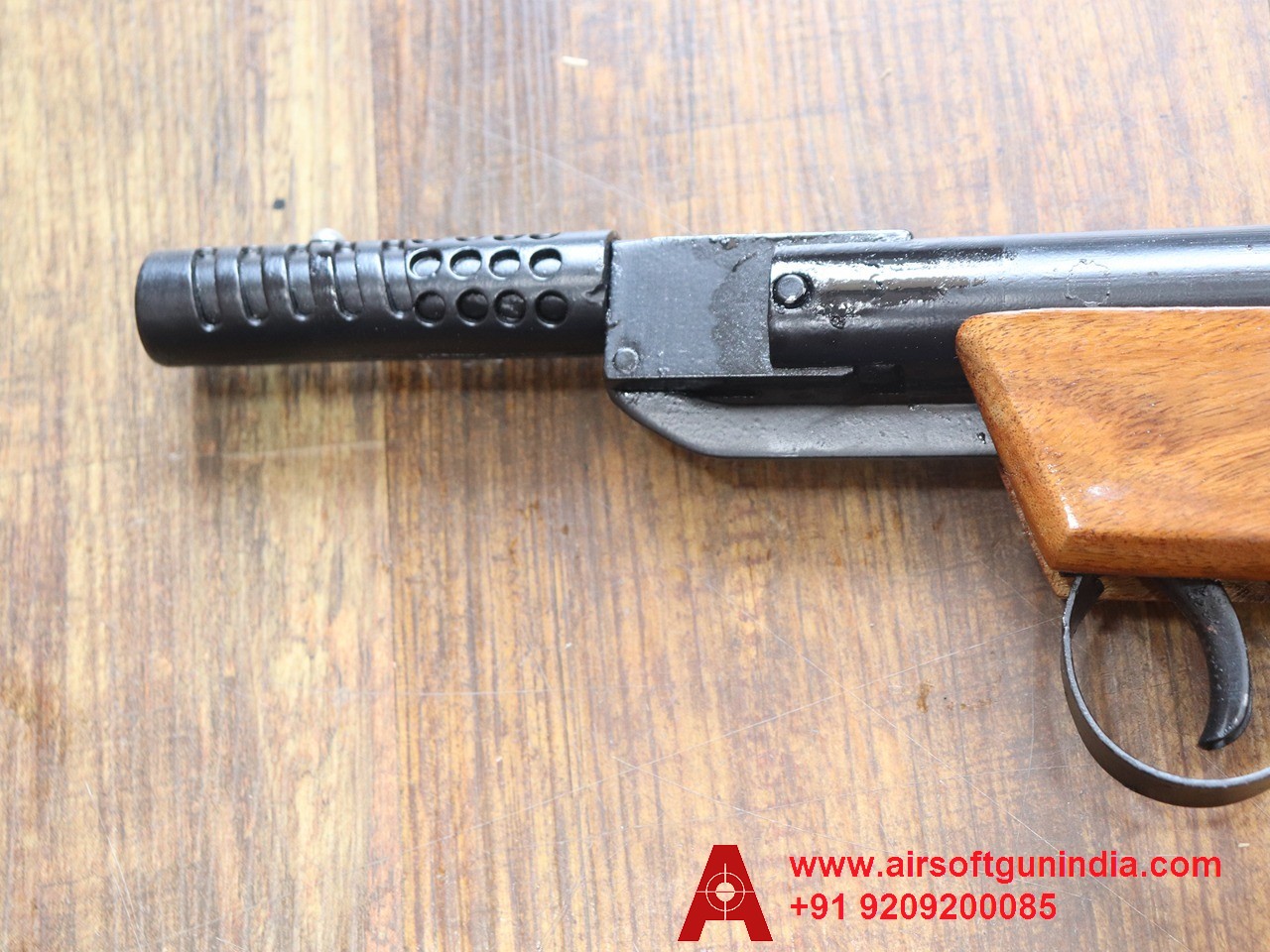 Bond Target Wood Single-Shot .177 Caliber / 4.5 Mm Indian Air Pistol By Airsoft Gun India