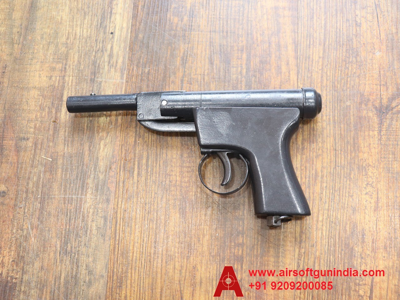 Baby Metal Black Single-Shot .177 Caliber / 4.5 Mm Indian Air Pistol By Airsoft Gun India.