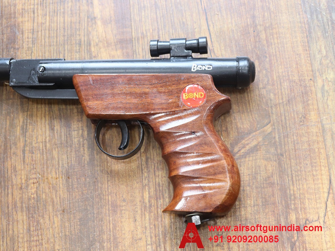 Bond Target Plus Wooden Single-Shot .177 Caliber / 4.5 Mm Indian Air Pistol By Airsoft Gun India