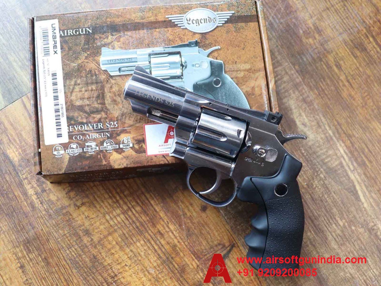 Legends S25 2.5 Inch Co2 Pellets .177Cal, 4.5mm Air Revolver By Airsoft Gun India