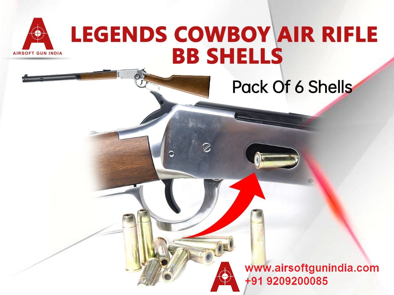 Shells For Legends Cowboy BB Air Rifle Set Of 6 Shells