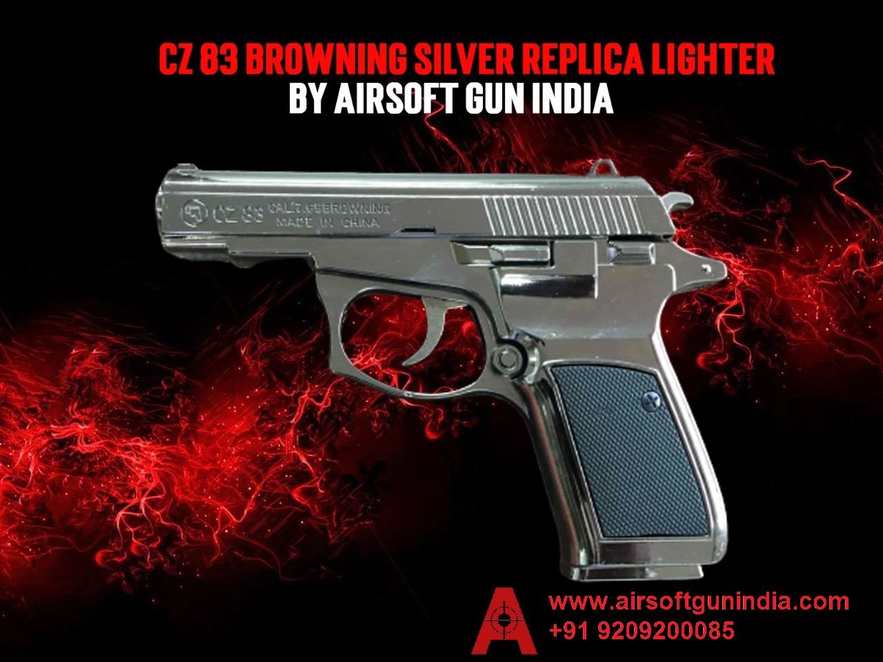 CZ 83 BROWNING SILVER REPLICA LIGHTER GUN BY AIRSOFT GUN INDIA