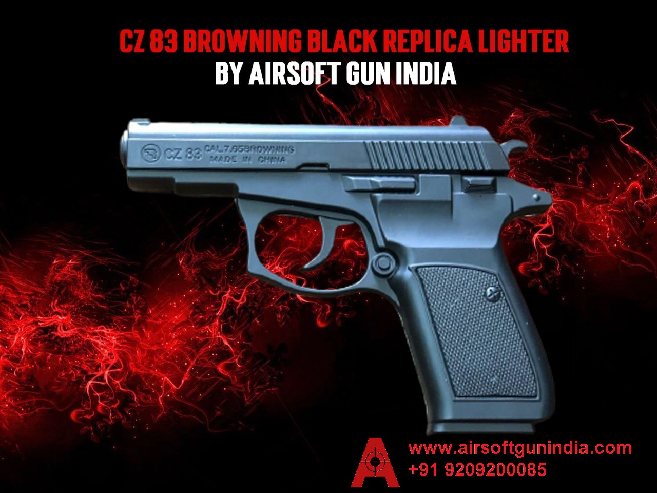 CZ 83 BROWNING BLACK REPLICA LIGHTER GUN BY AIRSOFT GUN INDIA