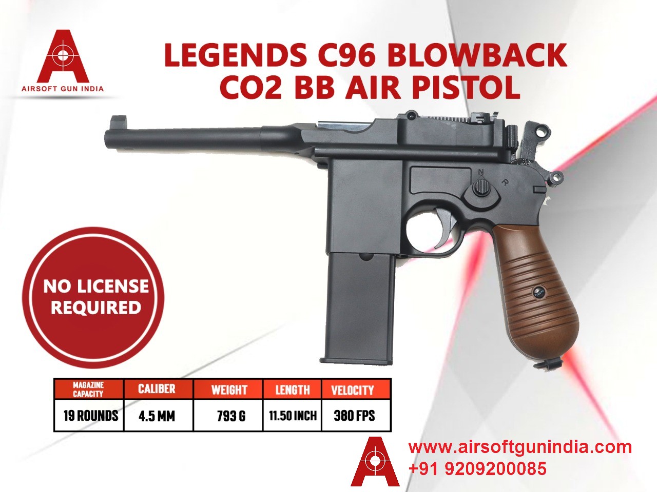 Legends C96 Co2 Blowback BB Pistol By Airsoft Gun India 