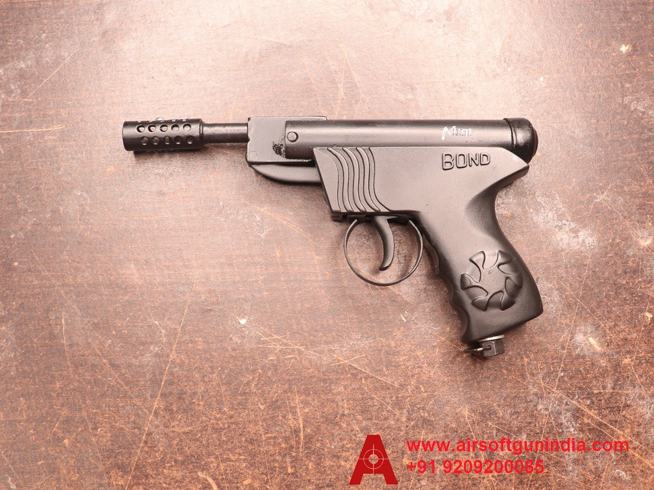 Mini Full Metal Bond .177 Cal, 4.5mm Indian Single-Shot Air Pistol By Air Soft Gun India