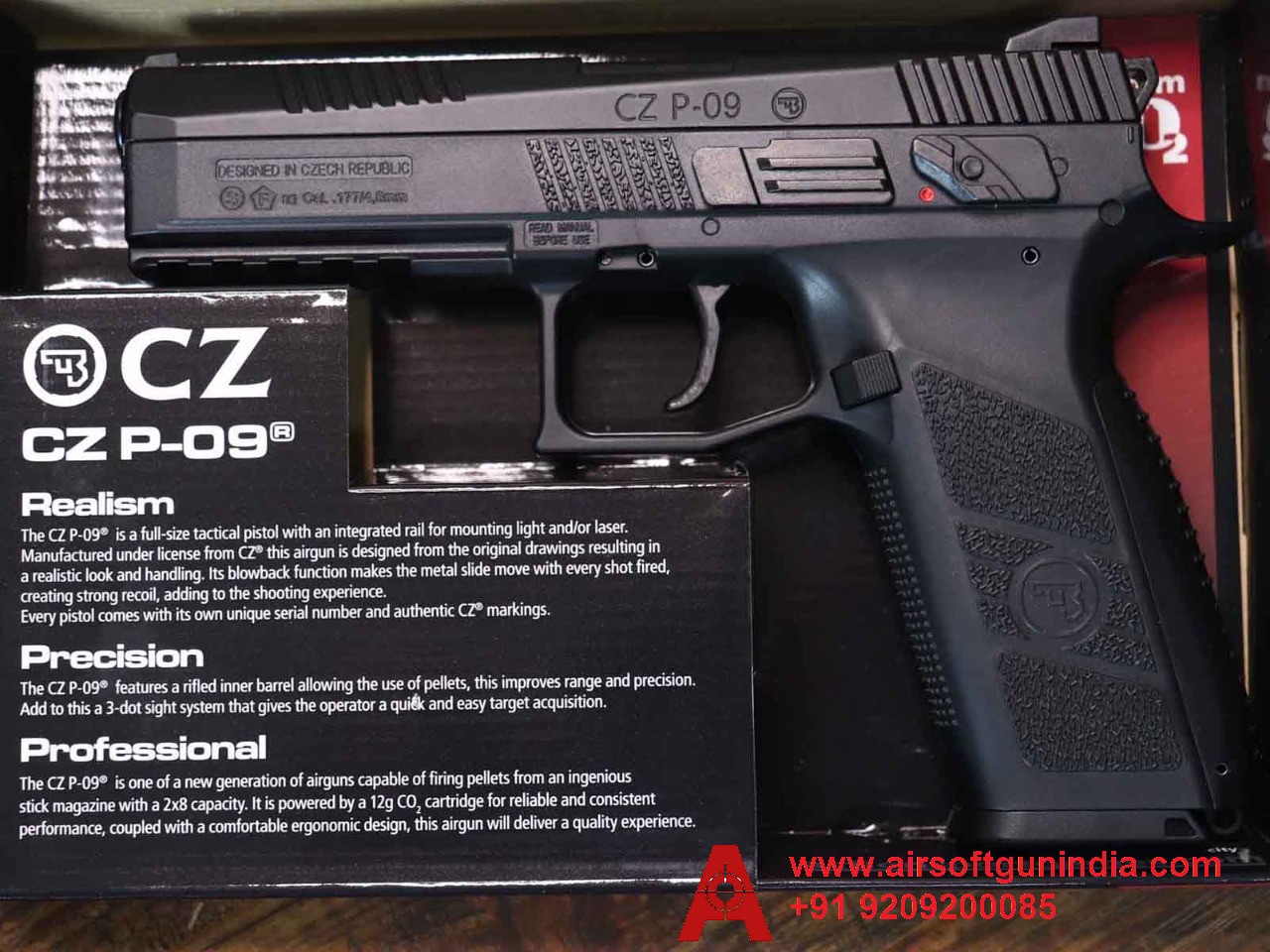 ASG CZ P09 Pellet And BB Co2 Air Pistol By Airsoft Gun India Review