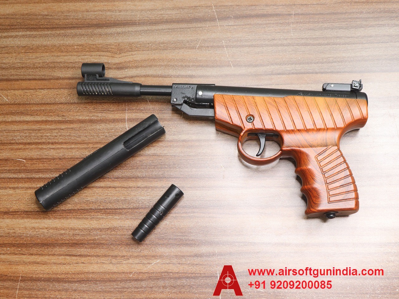 Heman Air Pistol With Case SingleShot .177 Caliber / 4.5 Mm Indian Air