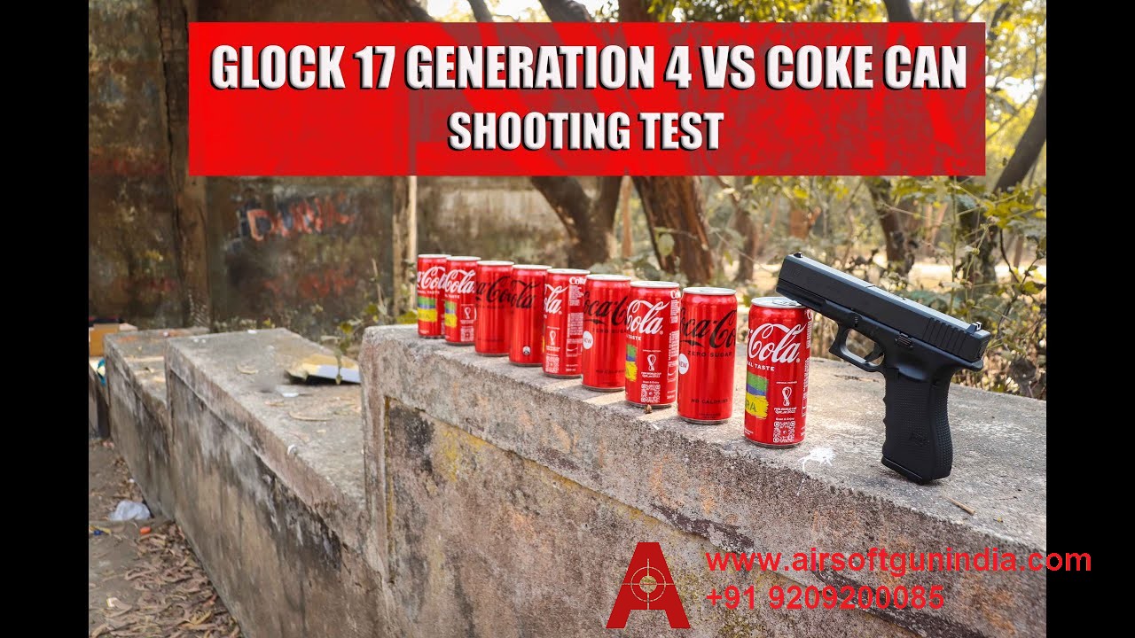 GLOCK 17 GEN4 co2 air pistol vs Coke can shooting test