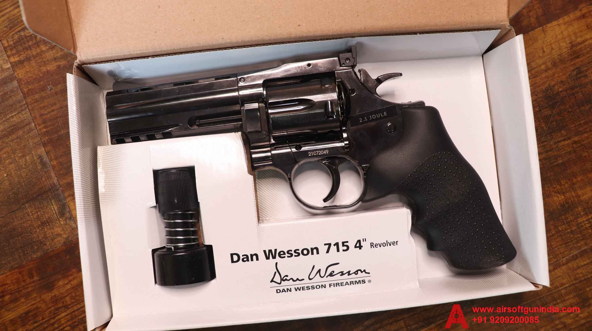 Dan Wesson 715 4 Inch  CO2 BB Revolver, Steel Grey By Airsoft Gun India