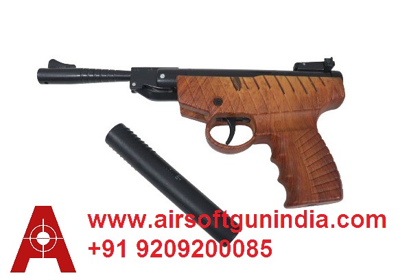 Heman Air Pistol Brown With Case Single-Shot .177 Caliber / 4.5 Mm Indian Air Pistol By Airsoft Gun India